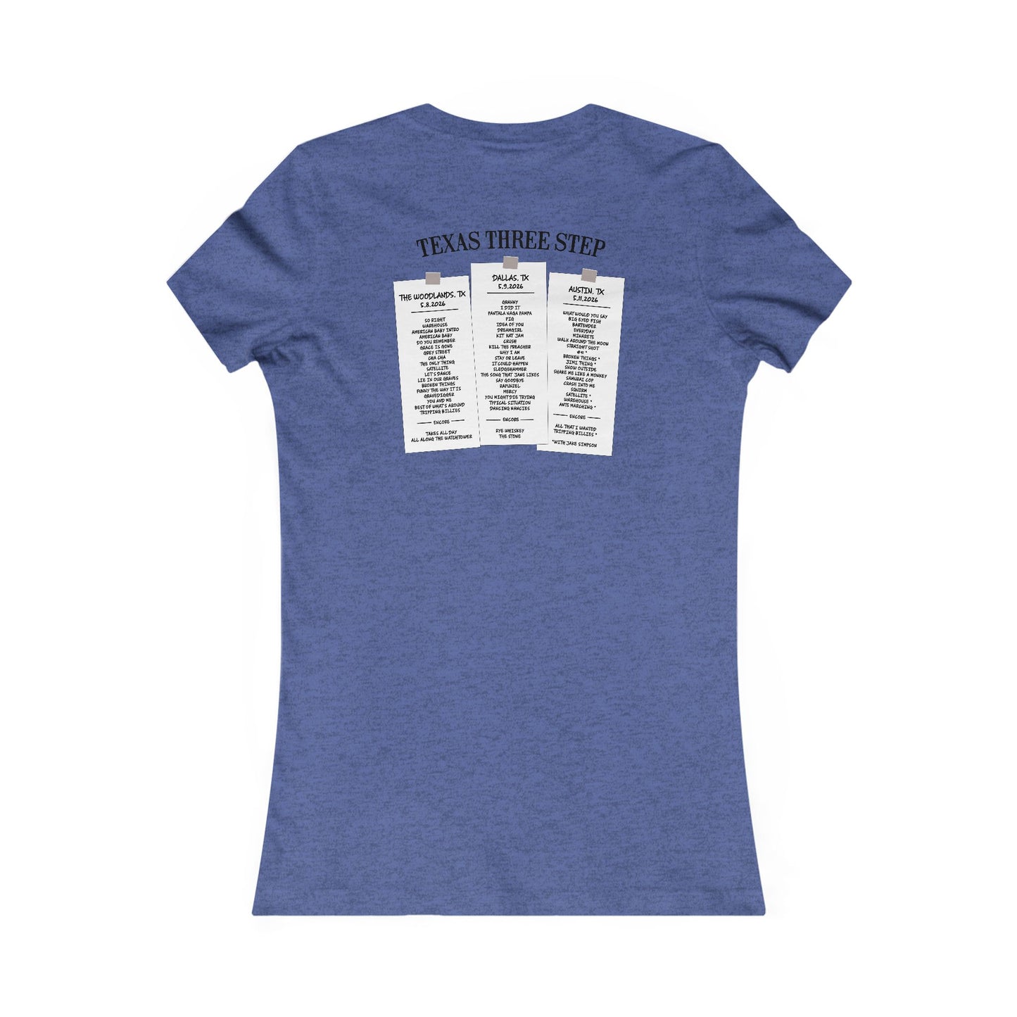 Texas Three Step 2026 Woman's Cut Tee *With Set List