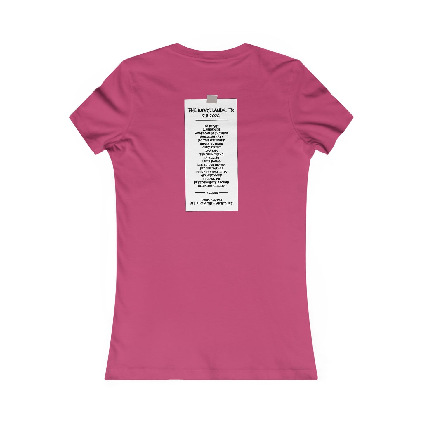 The Woodlands 2026 Woman's Cut Tee *With Set List