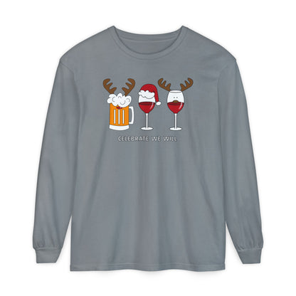 Celebrate With A Glass Long Sleeve Tee