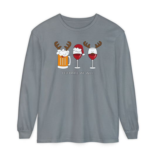 Celebrate With A Glass Long Sleeve Tee