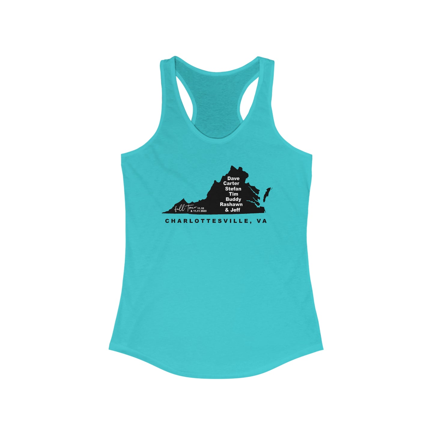 Virginia Charlottesville Fall Tour 2023 Tank Top w/set list