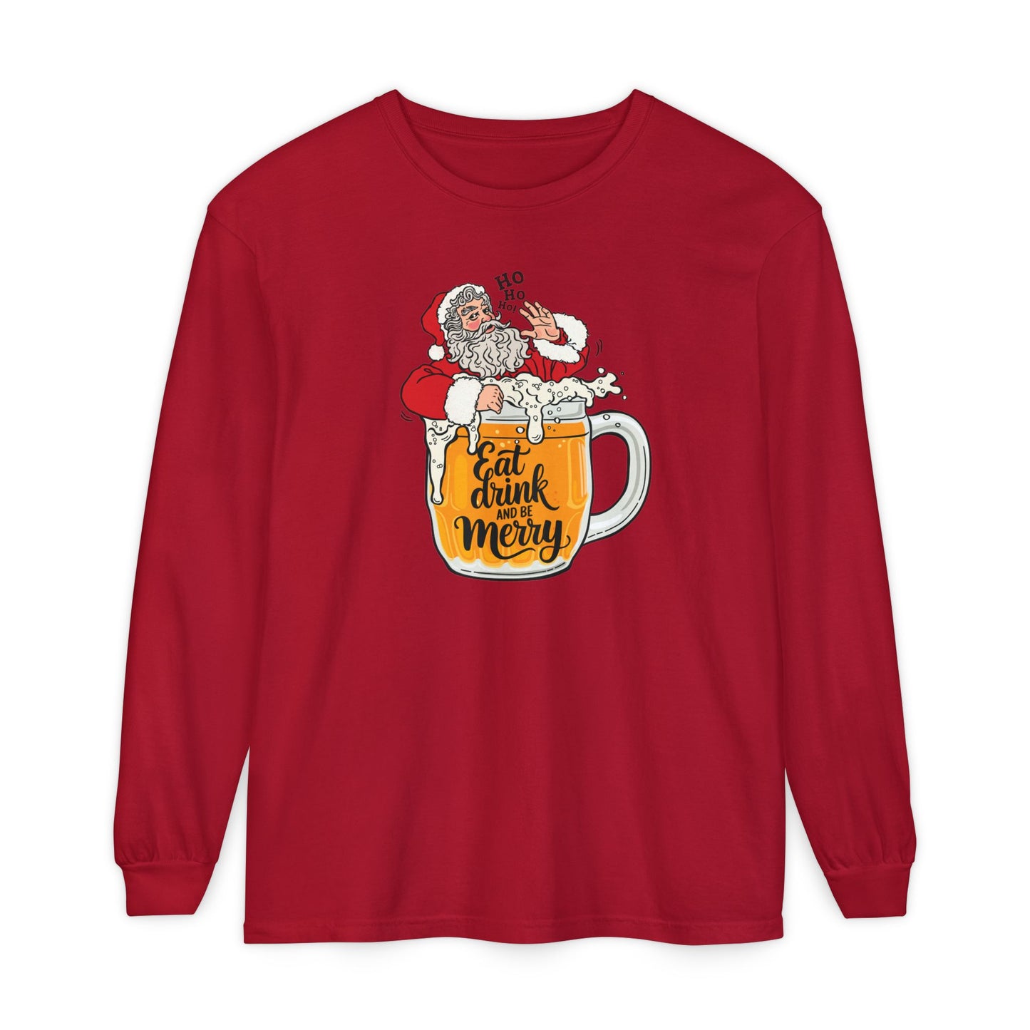 Eat Drink Santa Long Sleeve Tee
