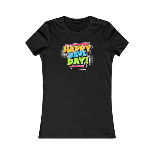 Happy Dave Day Retro Woman's Cut Tee