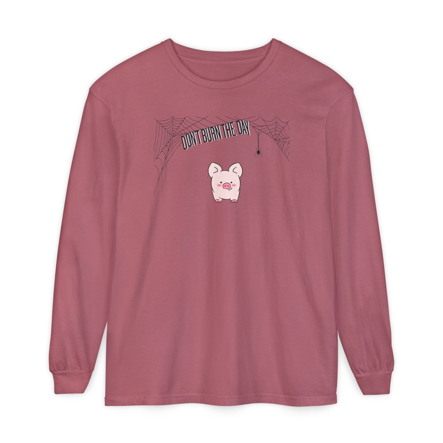 Dont Burn The Day Spider Web Long Sleeve Tee