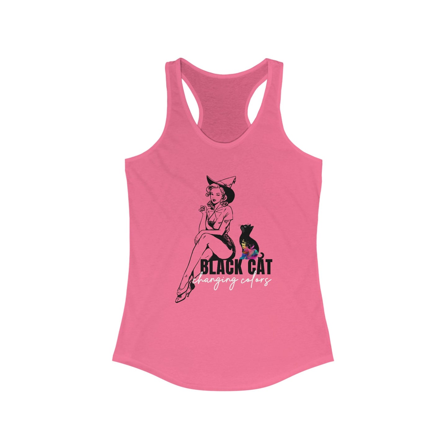 Black Cat Pin Up Woman's Tank