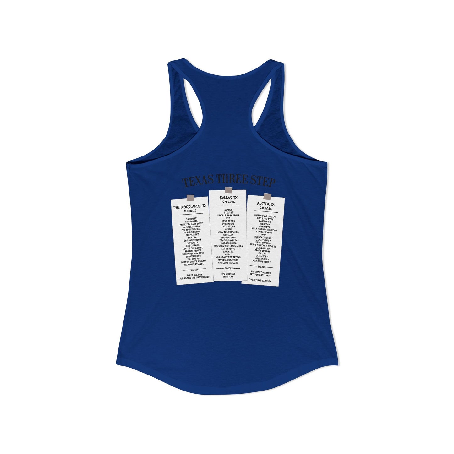 Texas Three Step 2026 Woman's Tank *With Set List