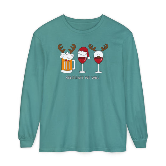 Celebrate With A Glass Long Sleeve Tee