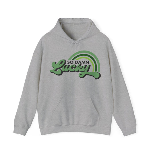 So Damn Lucky Rainbow Hoodie