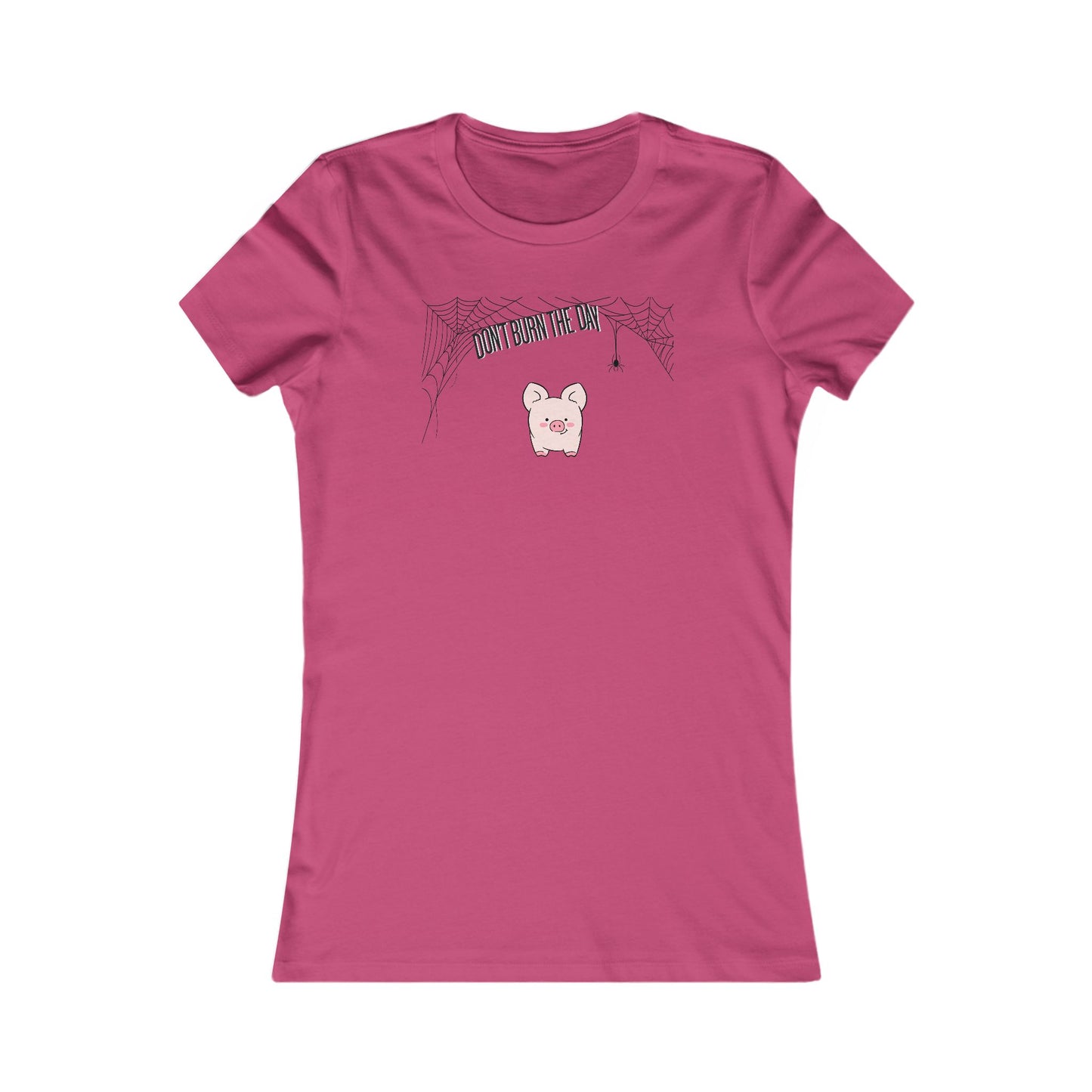Dont Burn The Day Spider Web Woman's Cut Tee