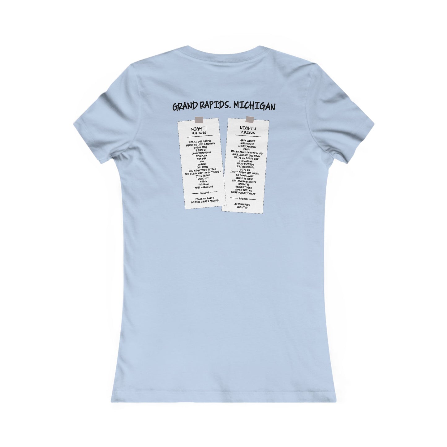 Grand Rapids 2026 Woman's Cut Tee *With Set List