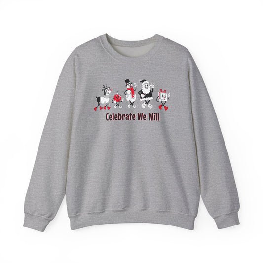 Celebrate We Will Holiday Vintage Crew Neck