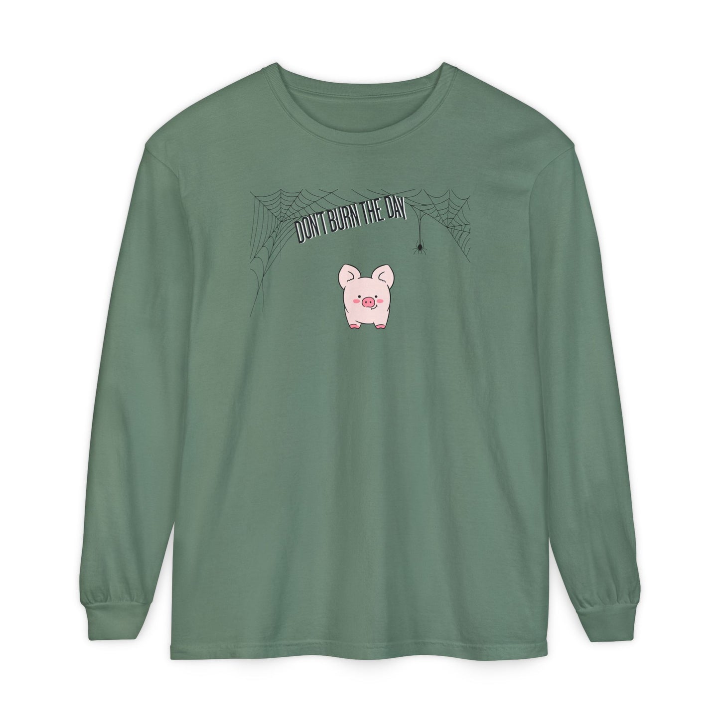 Dont Burn The Day Spider Web Long Sleeve Tee