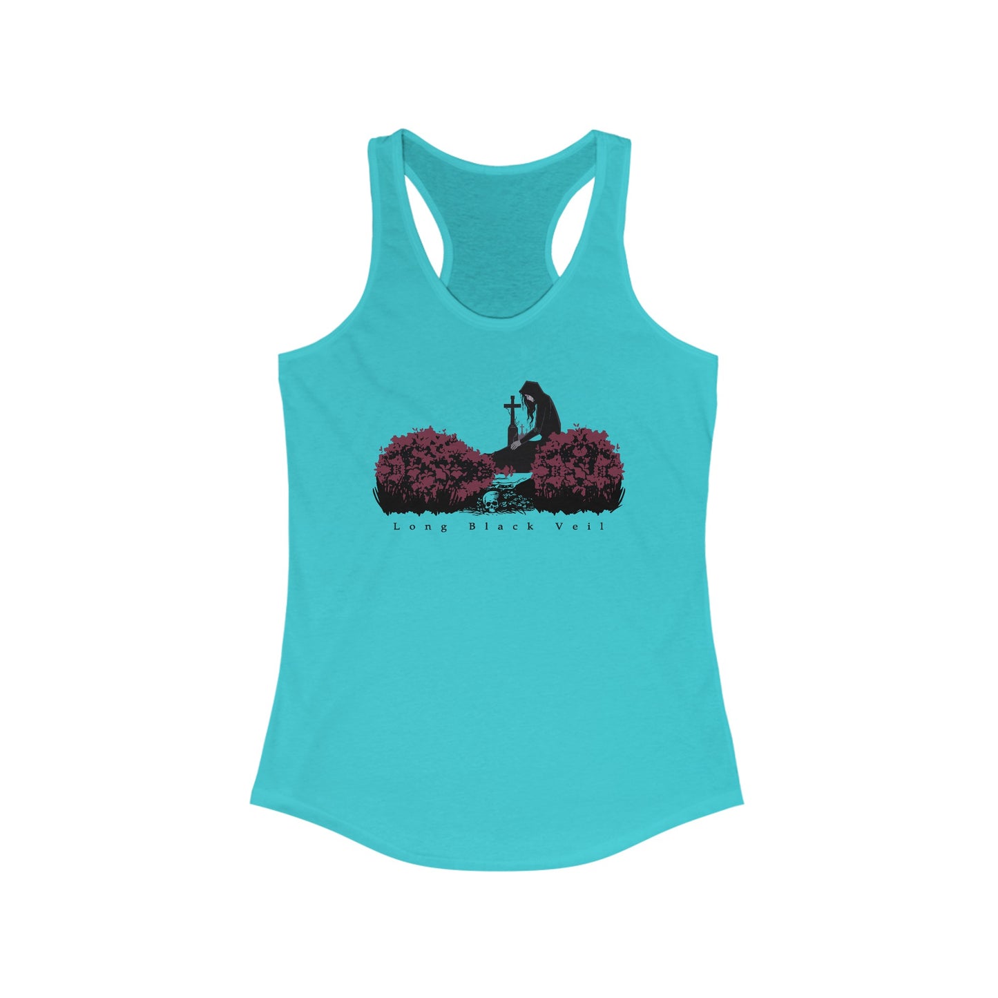 Long Black Veil Tank Top