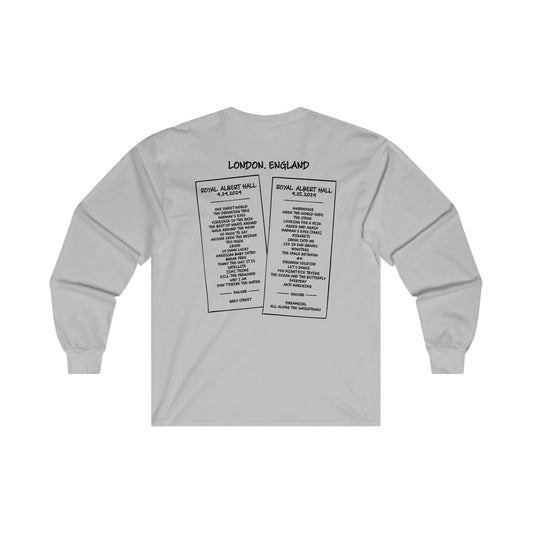 England Europe 2024 Long Sleeve Tee w/set list