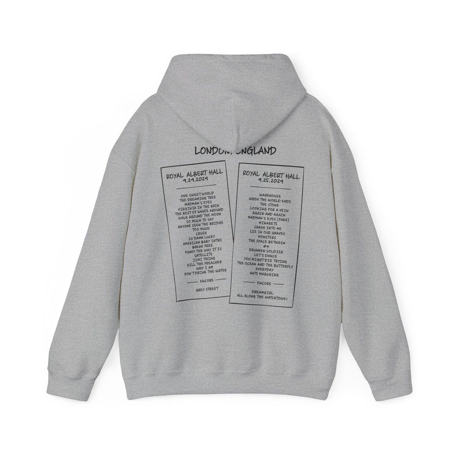 England Europe 2024 Hoodie w/set list