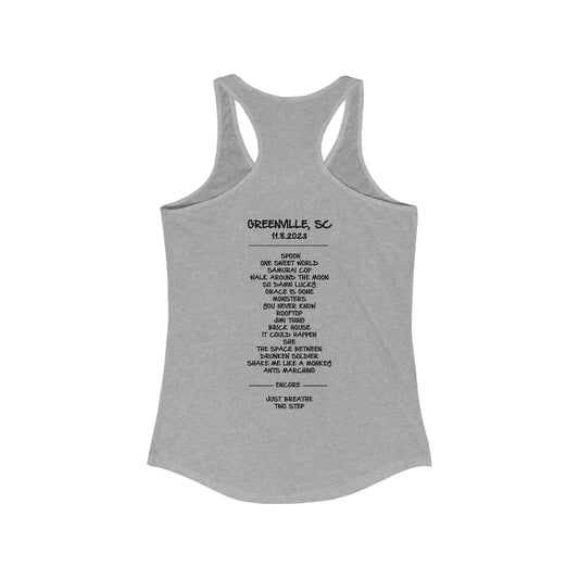 Greenville SC 2023 Tank Top w/set list