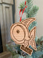 Big Eyed Fish Wood Ornament
