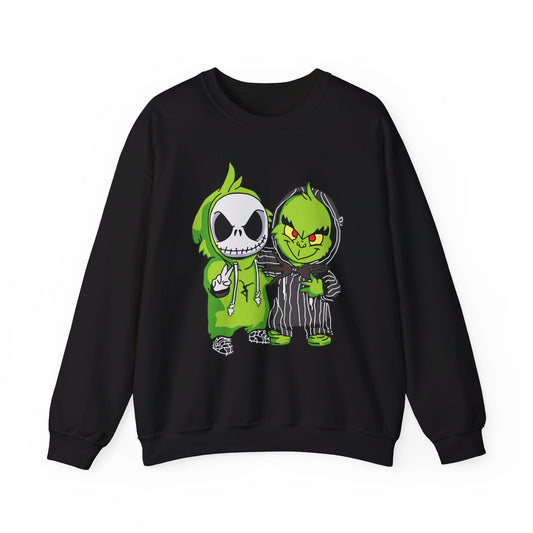 Jack And Grinch Crew Neck Sweatshirt