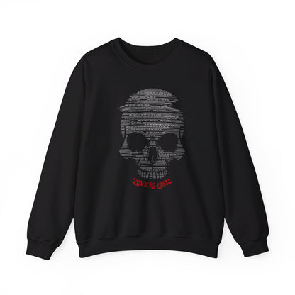 Halloween Skull Lyrics Crew Neck Sweatshirt