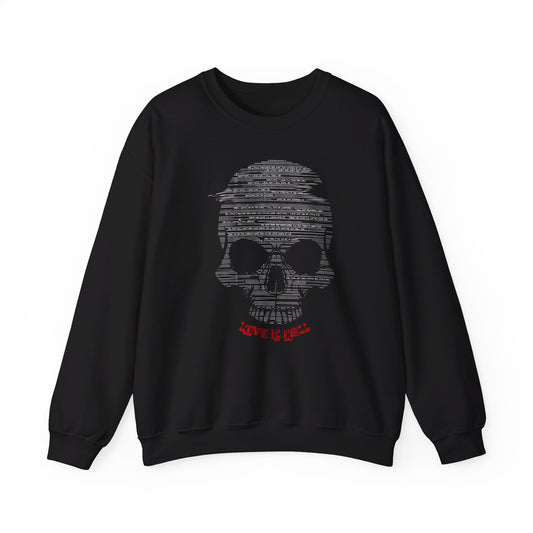 Halloween Skull Lyrics Crew Neck Sweatshirt