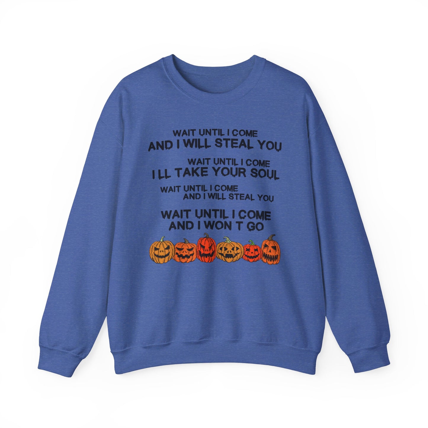 Halloween Lyrics Pumpkin Crew Neck Sweatshirt