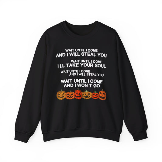 Halloween Lyrics Pumpkin Crew Neck Sweatshirt