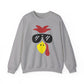 Turkey Face Crew Neck Sweatshirt