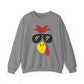 Turkey Face Crew Neck Sweatshirt
