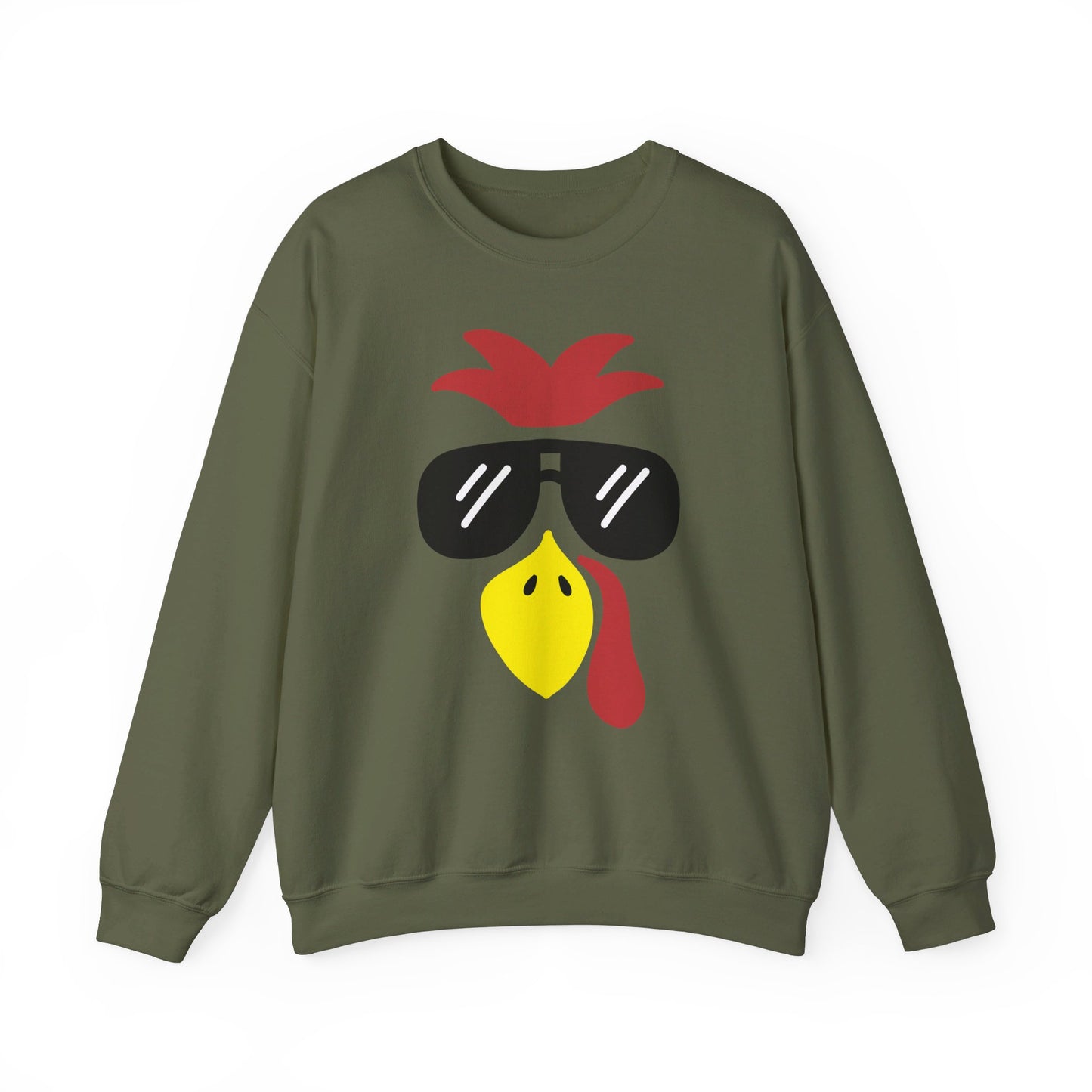 Turkey Face Crew Neck Sweatshirt
