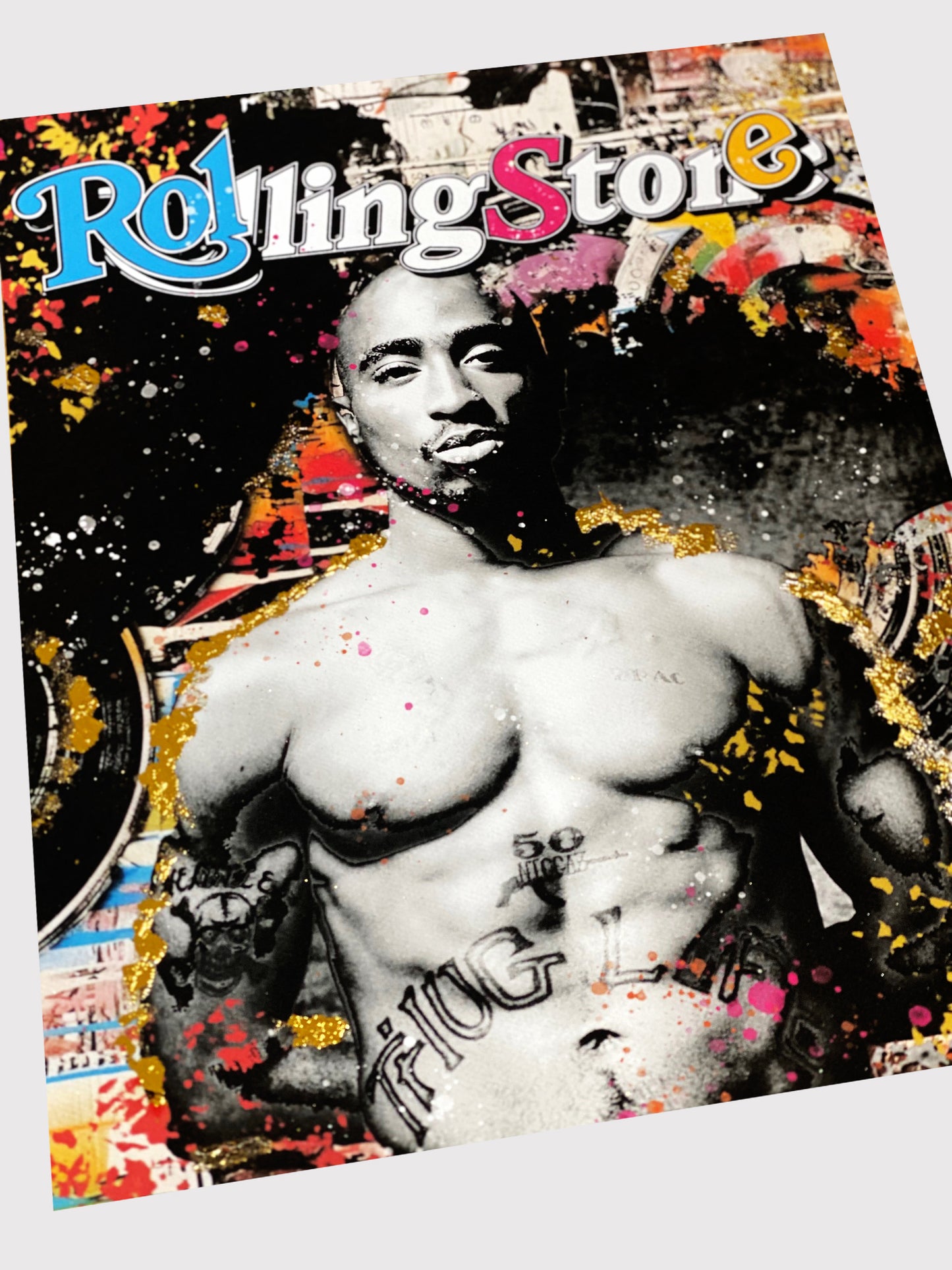 Tupac Multi Media Art Print 11x14