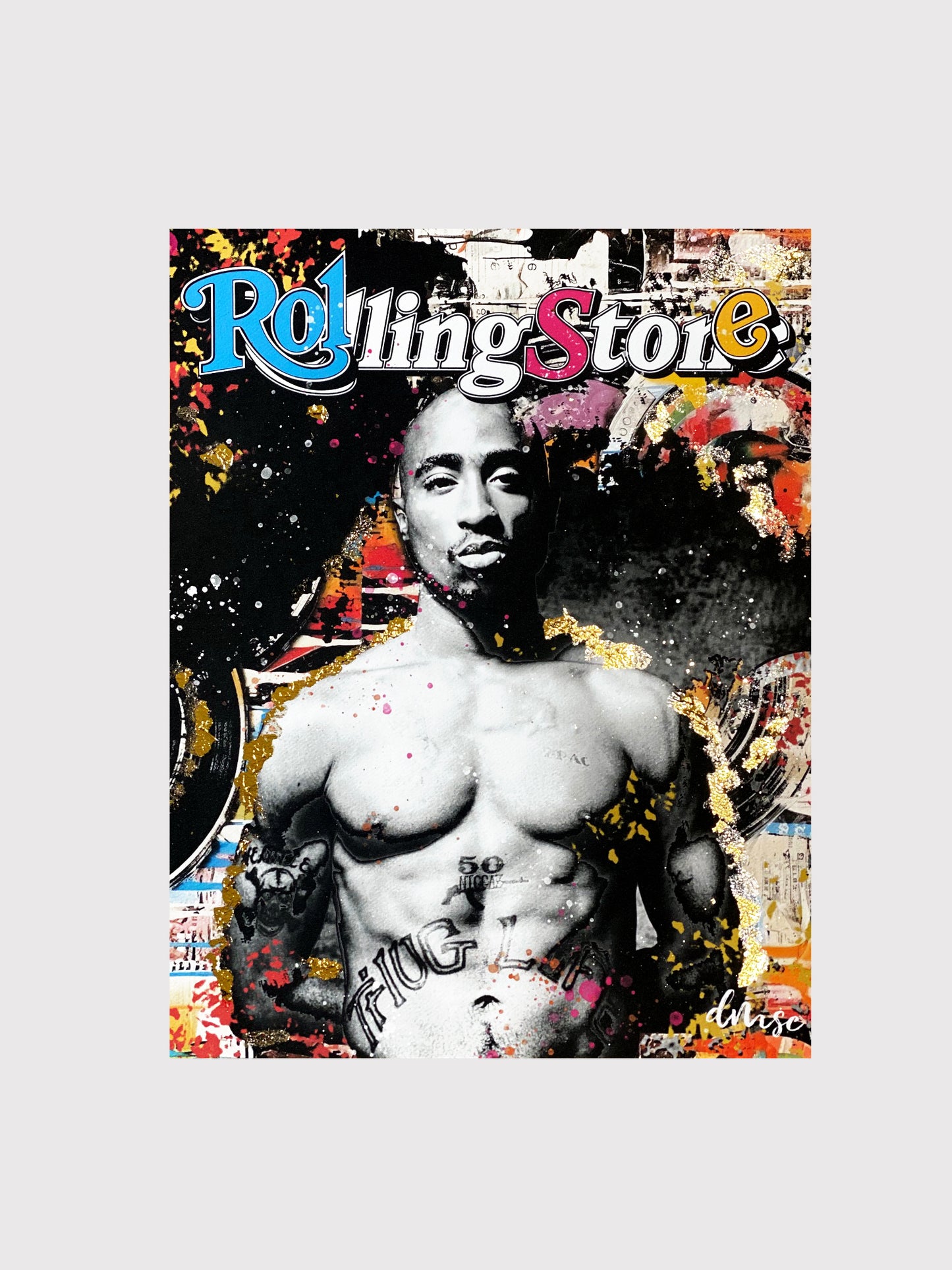 Tupac Multi Media Art Print 11x14