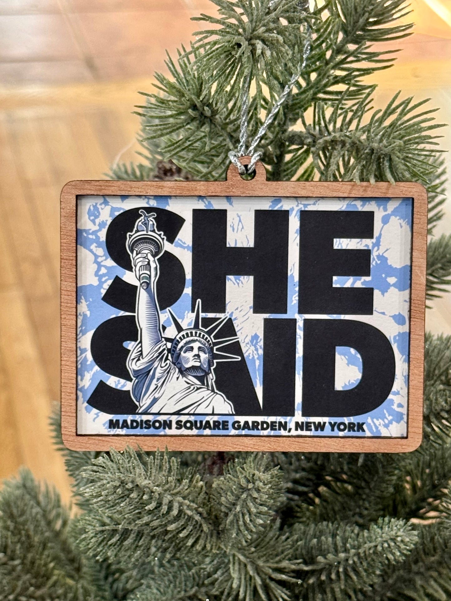 She Said NYC 2026 - Wood Ornament