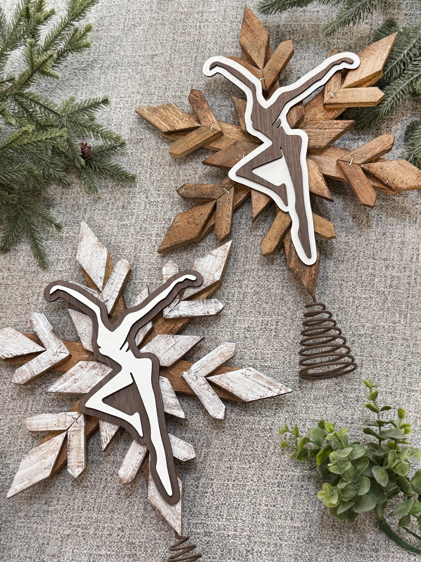 Handmade Wood Tree Topper (4 Variations)