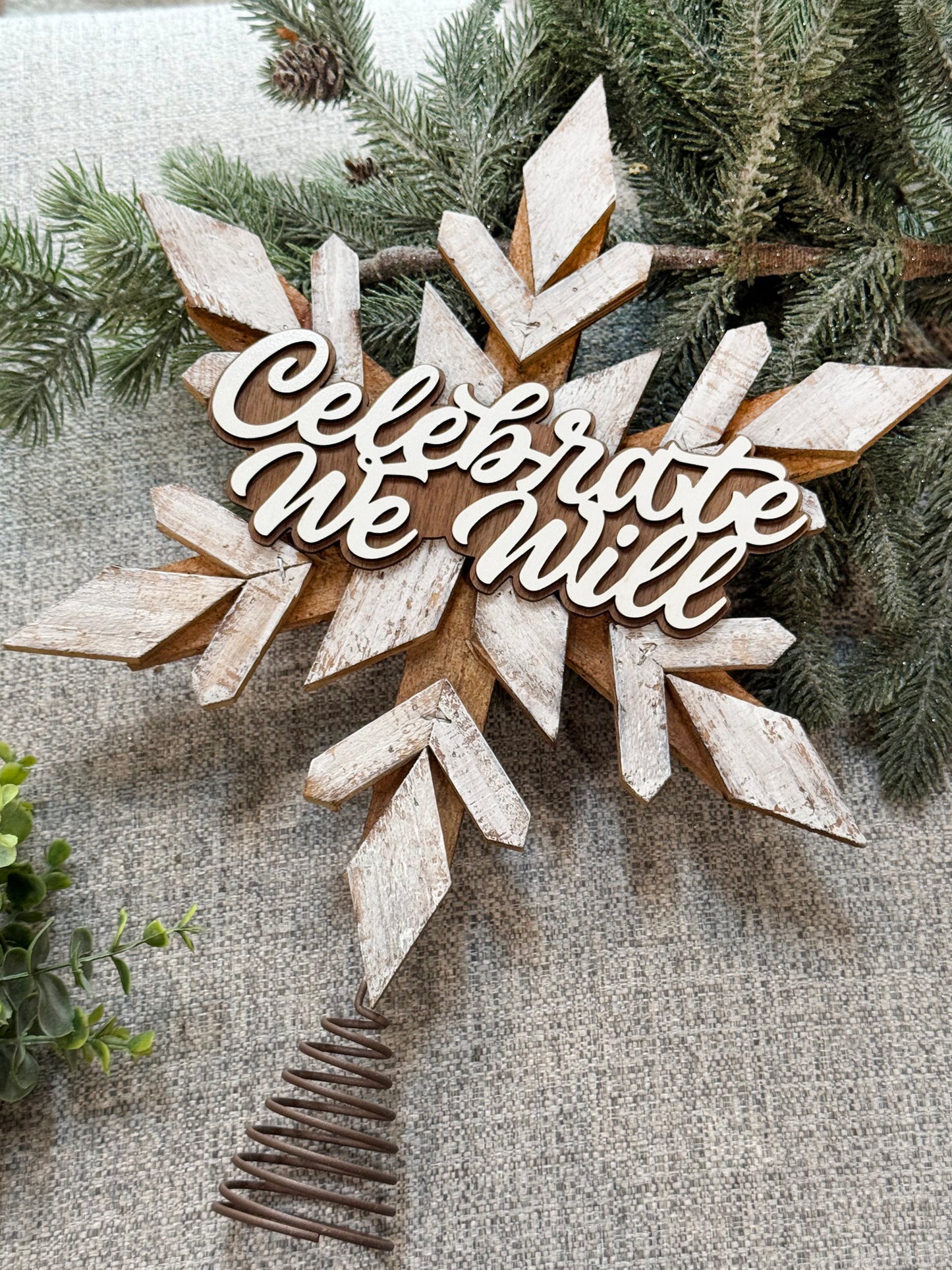 Handmade Wood Tree Topper (4 Variations)