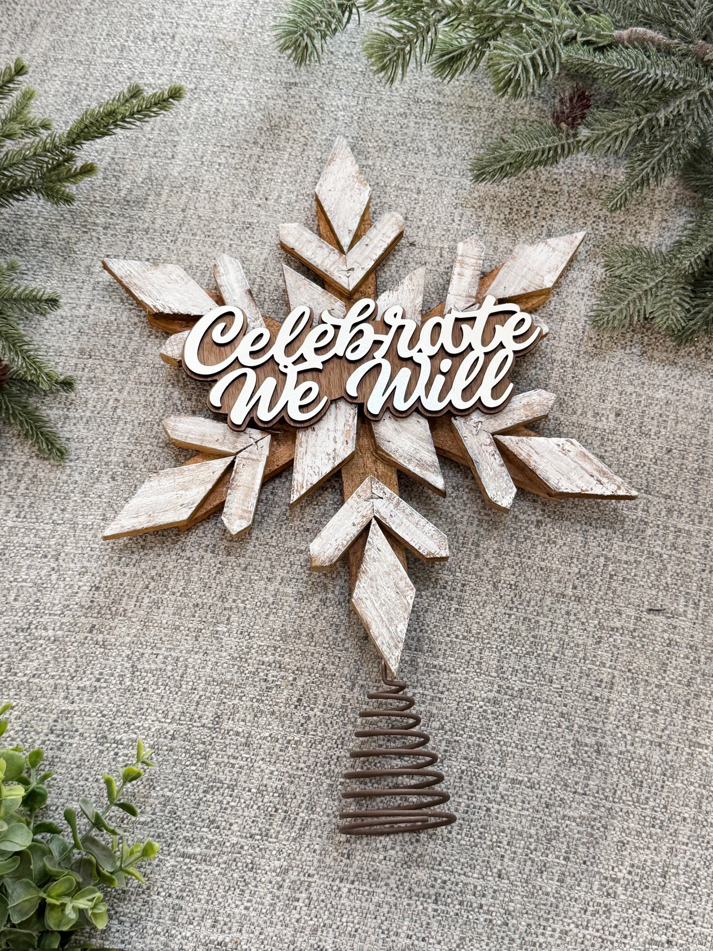 Handmade Wood Tree Topper (4 Variations)