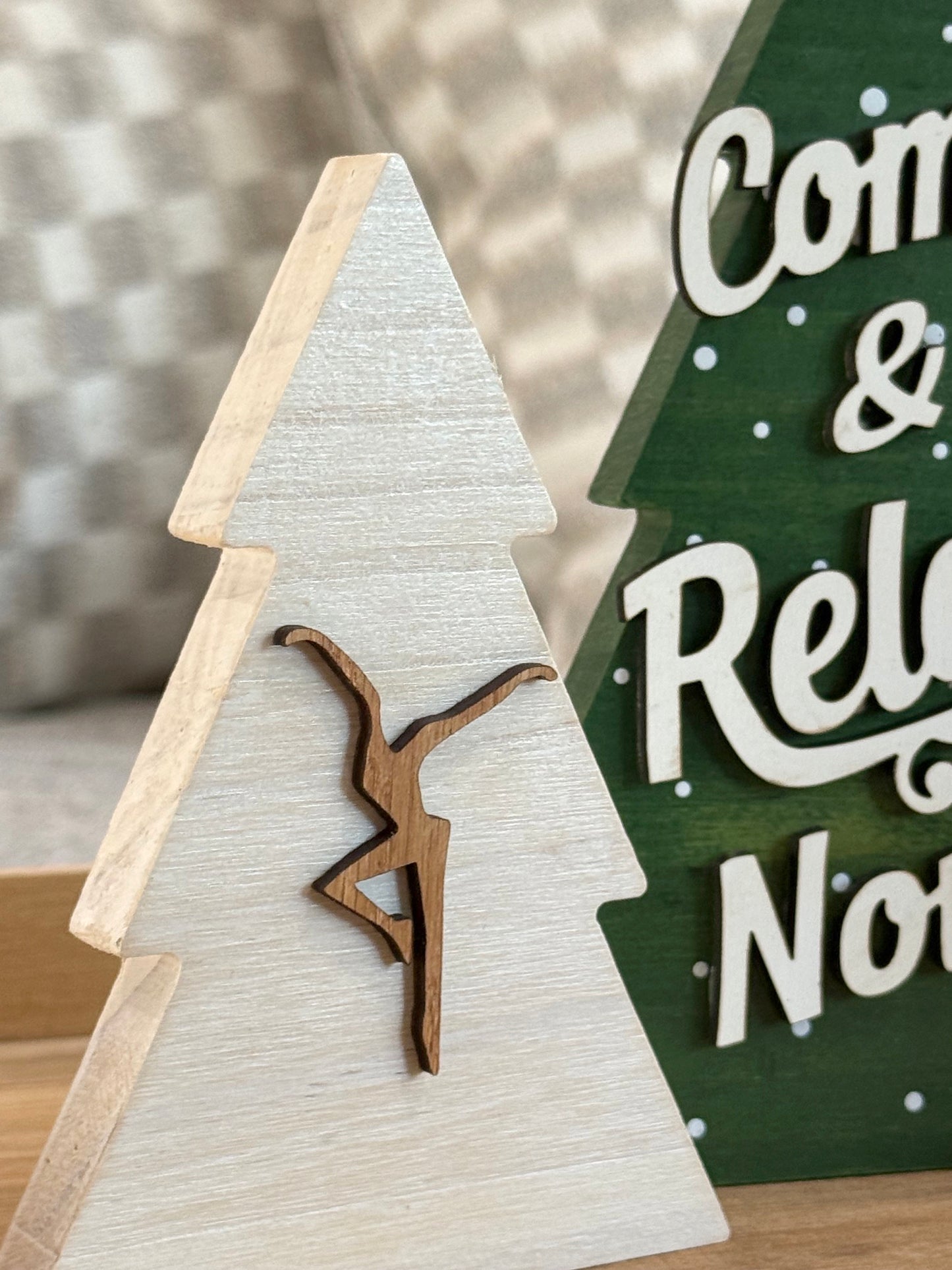 Set Of 3 Trees Wood Decor