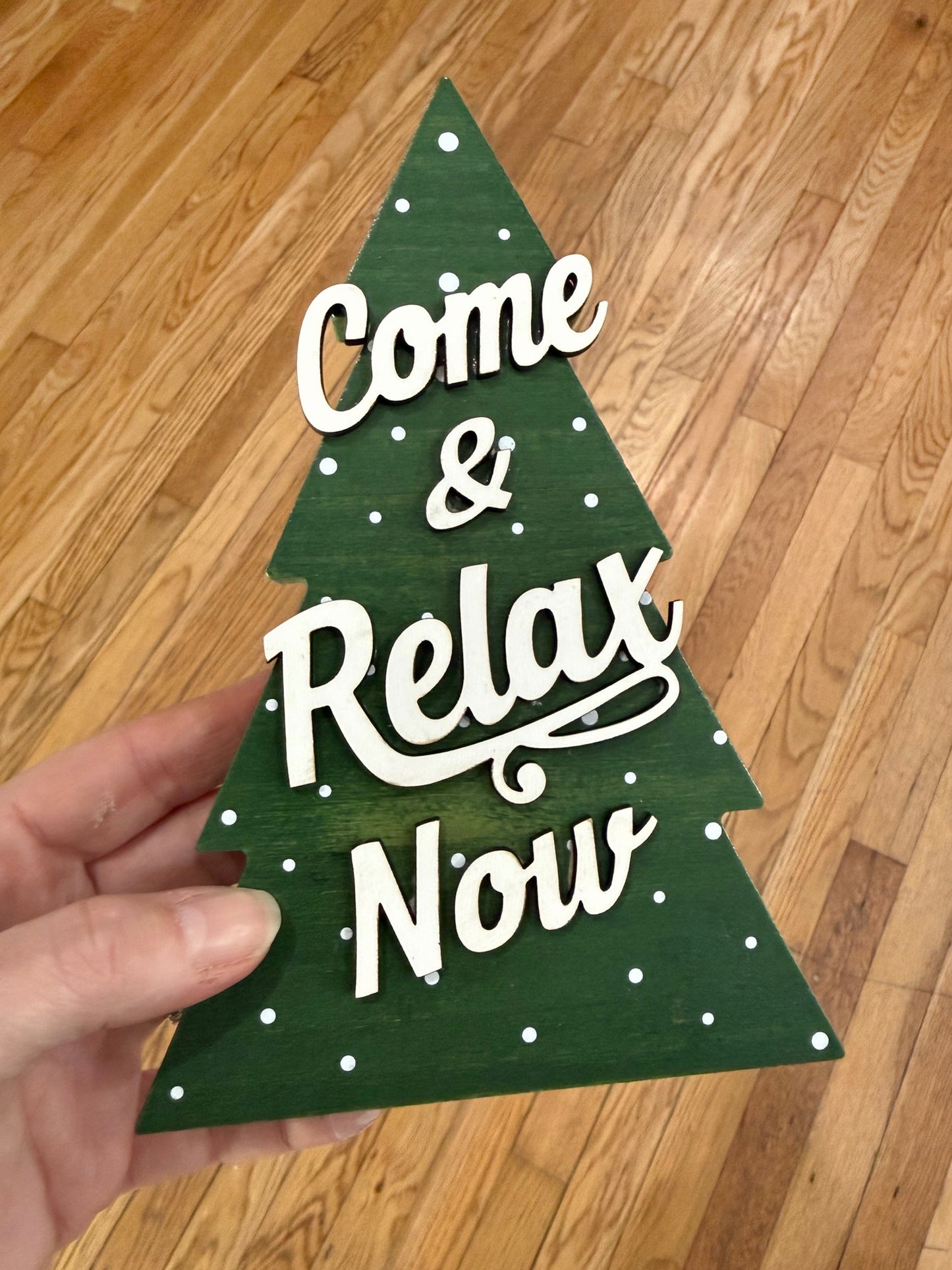 Set Of 3 Trees Wood Decor