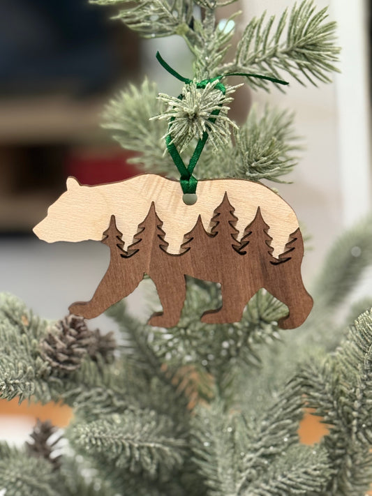 Bear With Trees Ornament