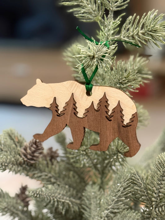 Bear With Trees Ornament