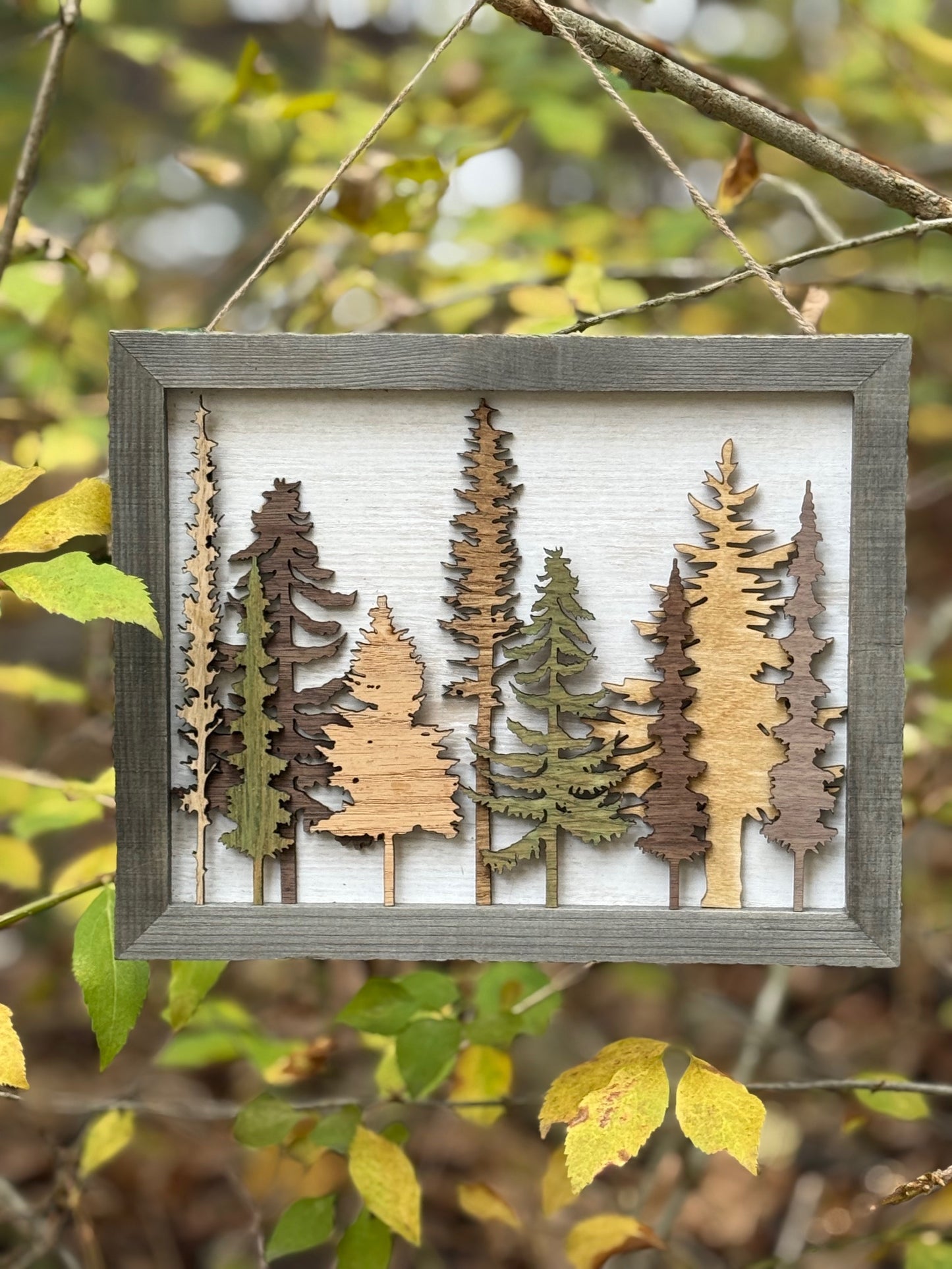 Layered Framed Tree Art
