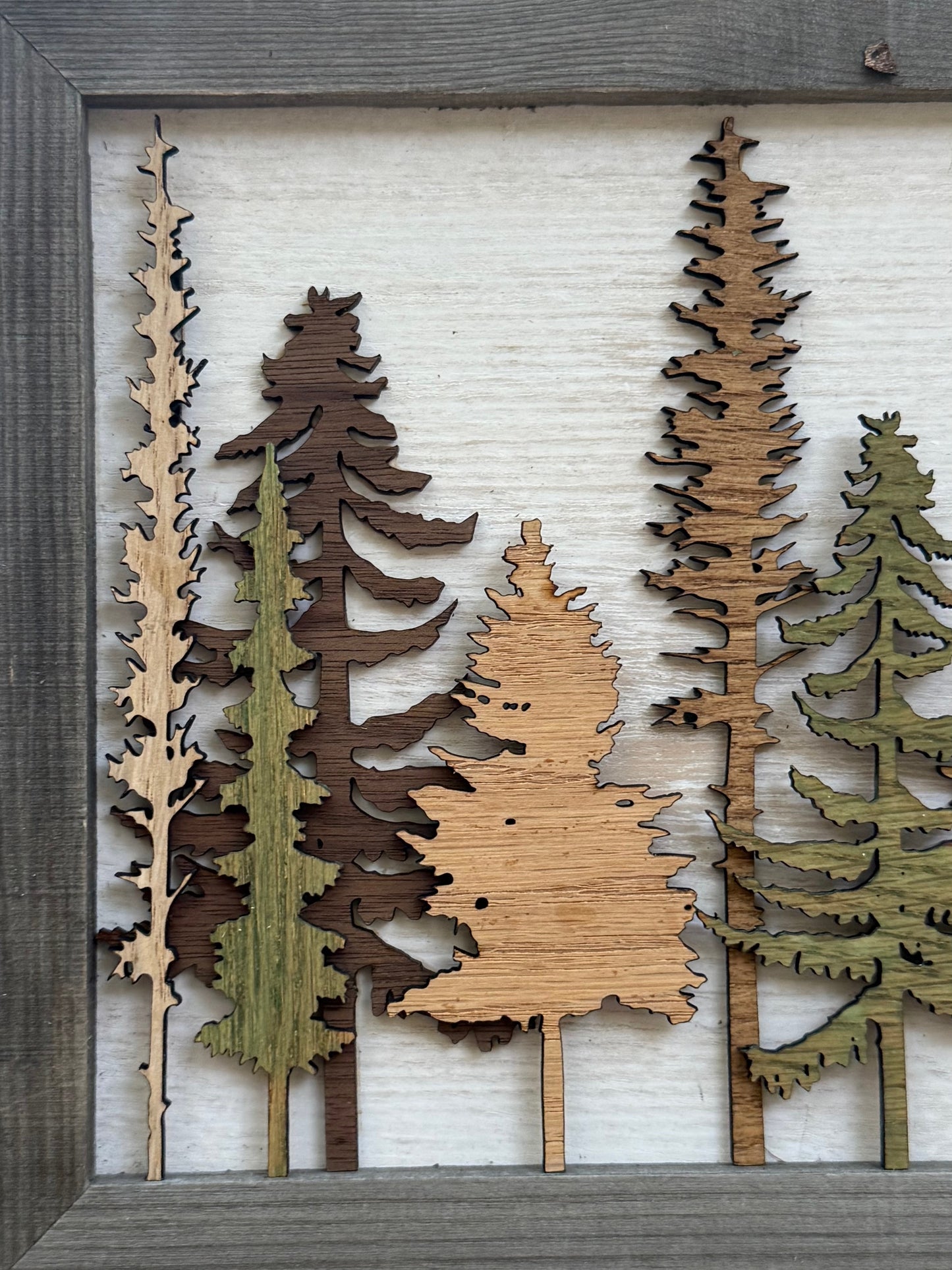 Layered Framed Tree Art