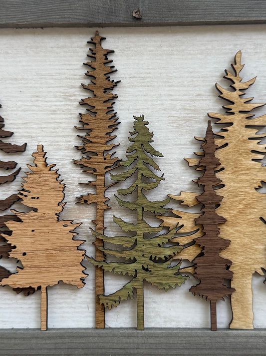 Layered Framed Tree Art