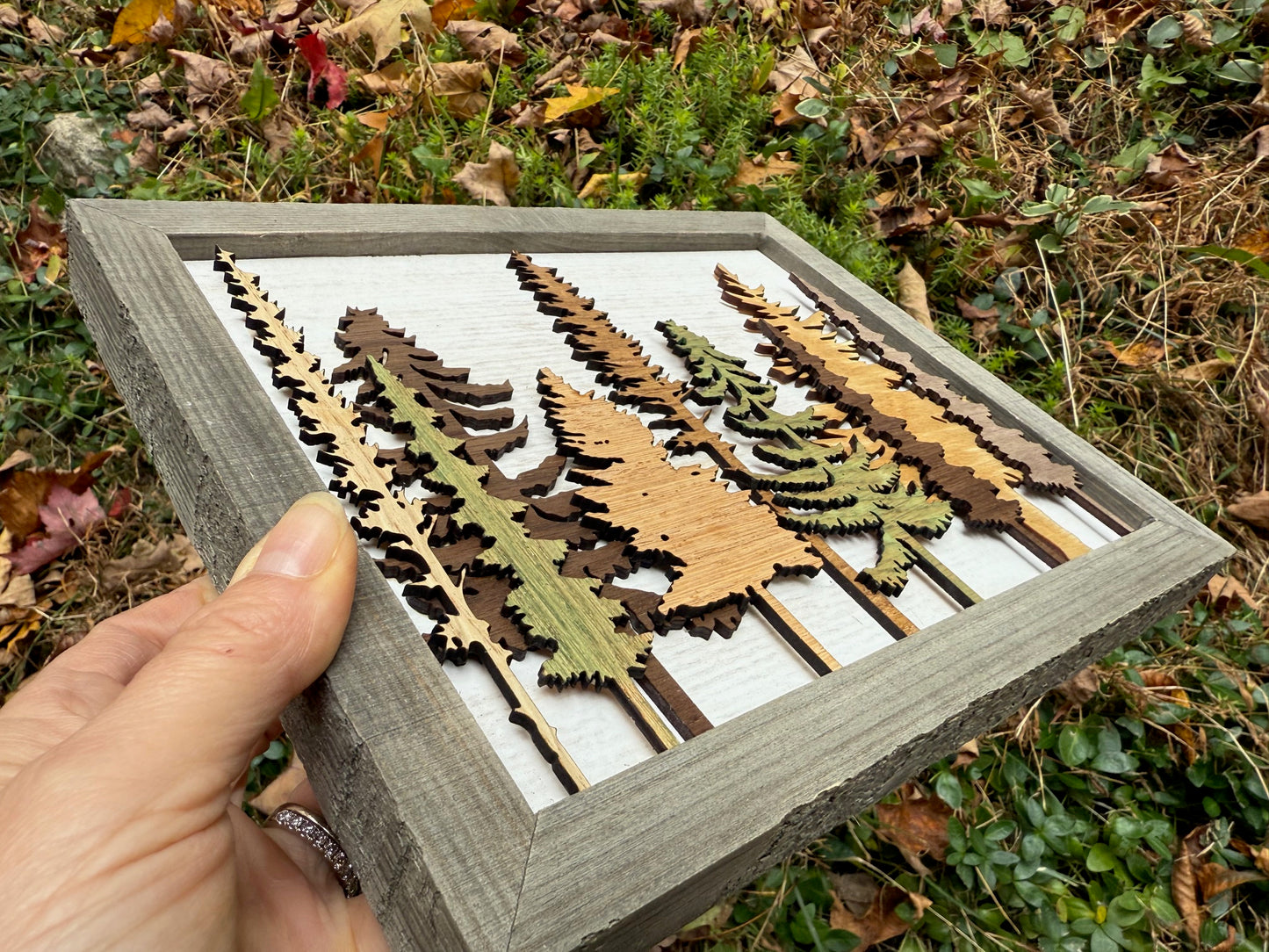 Layered Framed Tree Art