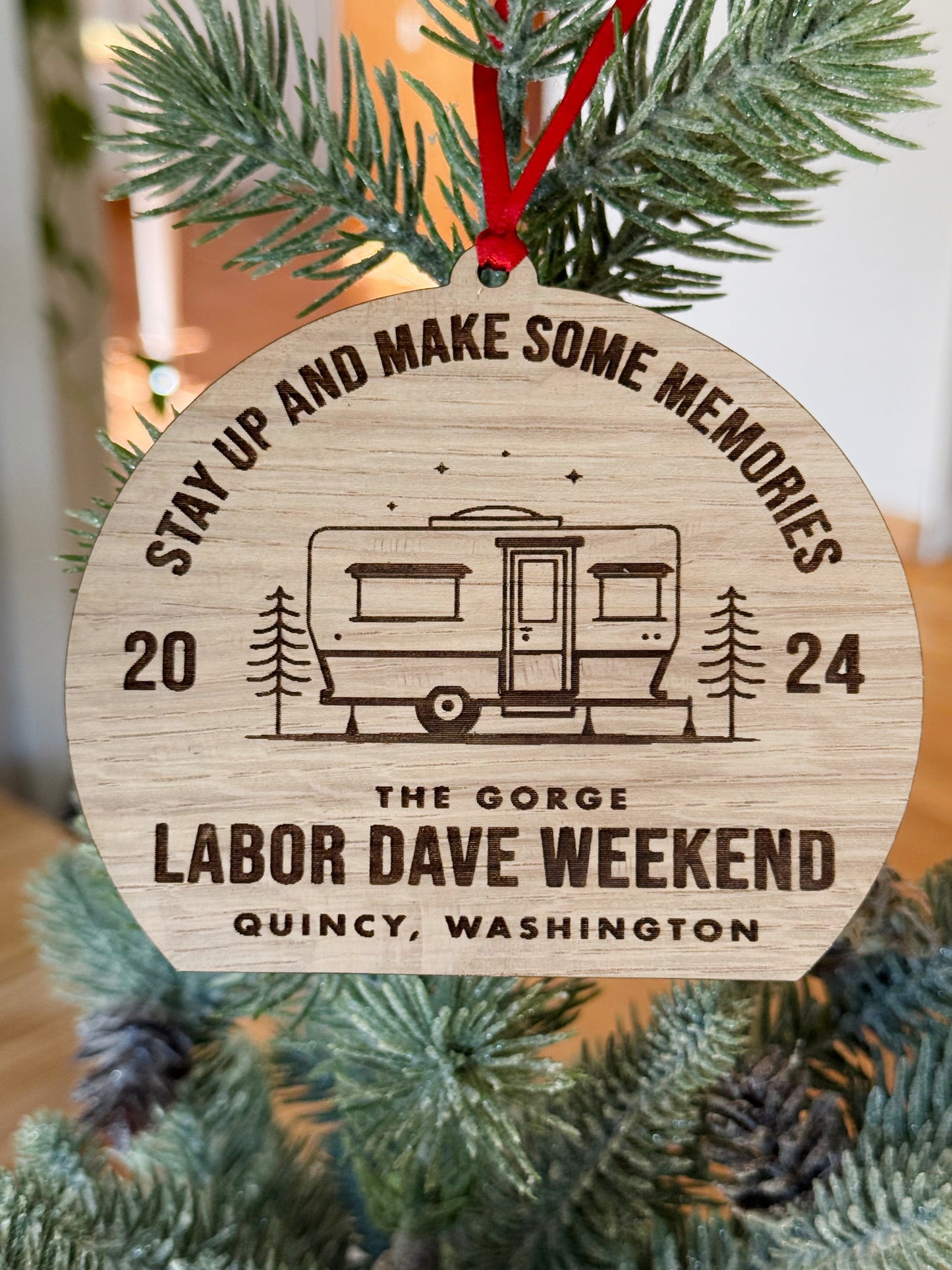 Gorge Stay Up 2024 Wood Ornament