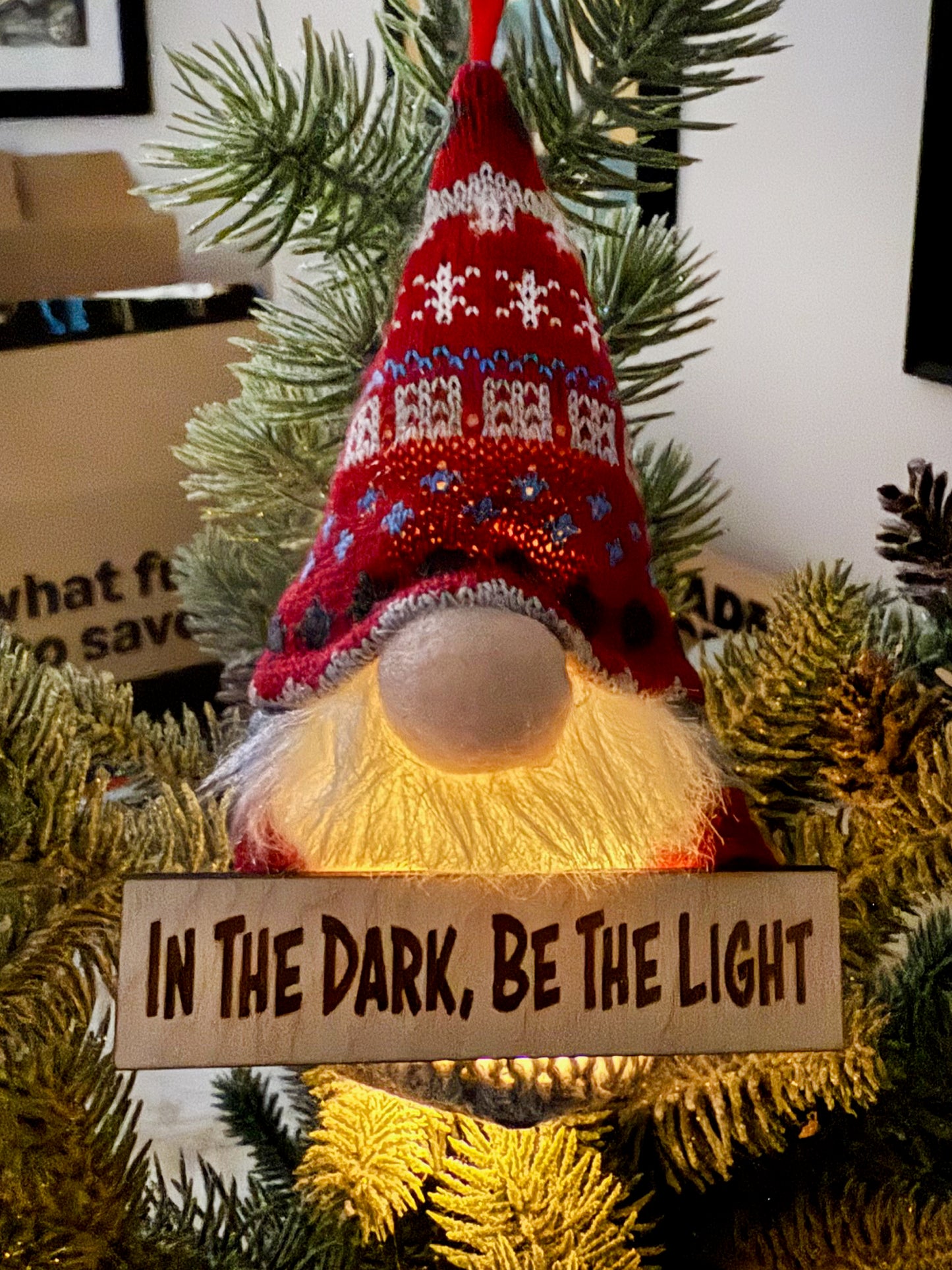 Gnome Plush LIGHT UP In The Dark Be The Light