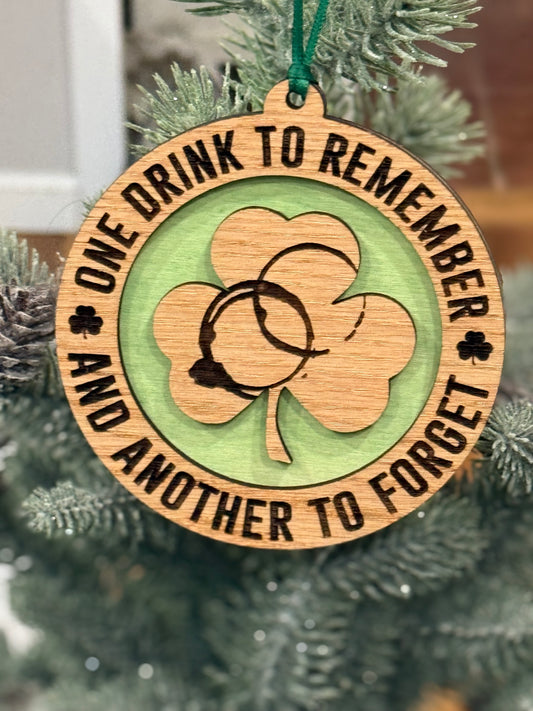 One Drink Wood Ornaments