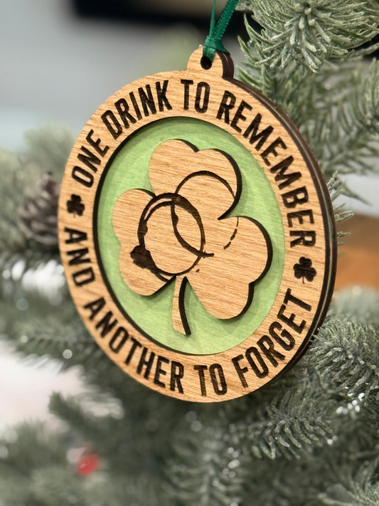 One Drink Wood Ornaments