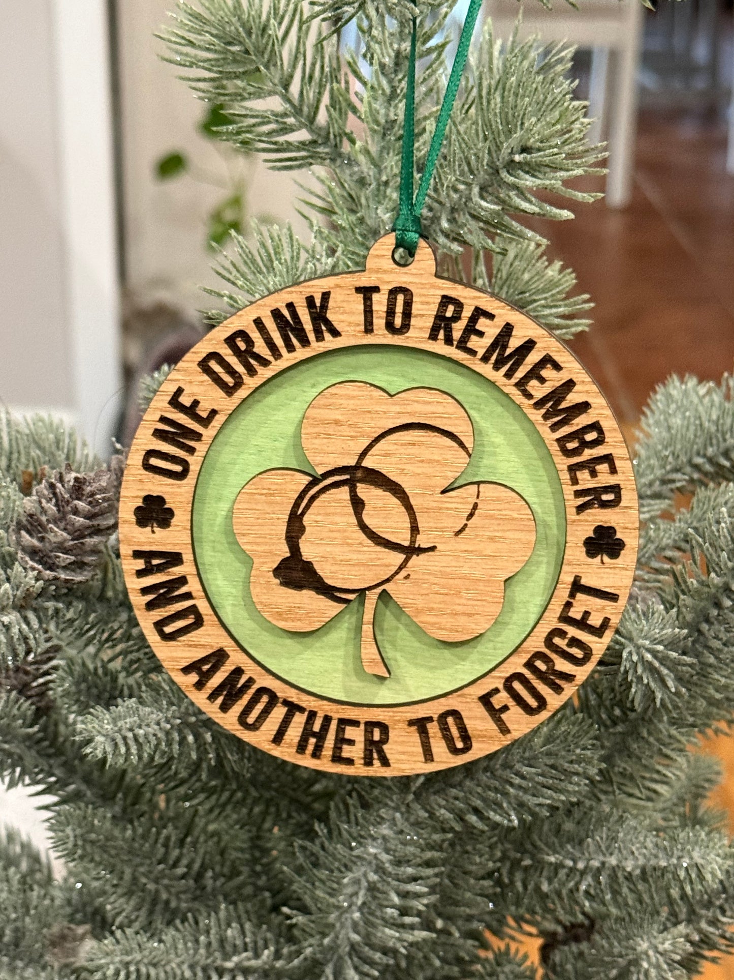 One Drink Wood Ornaments