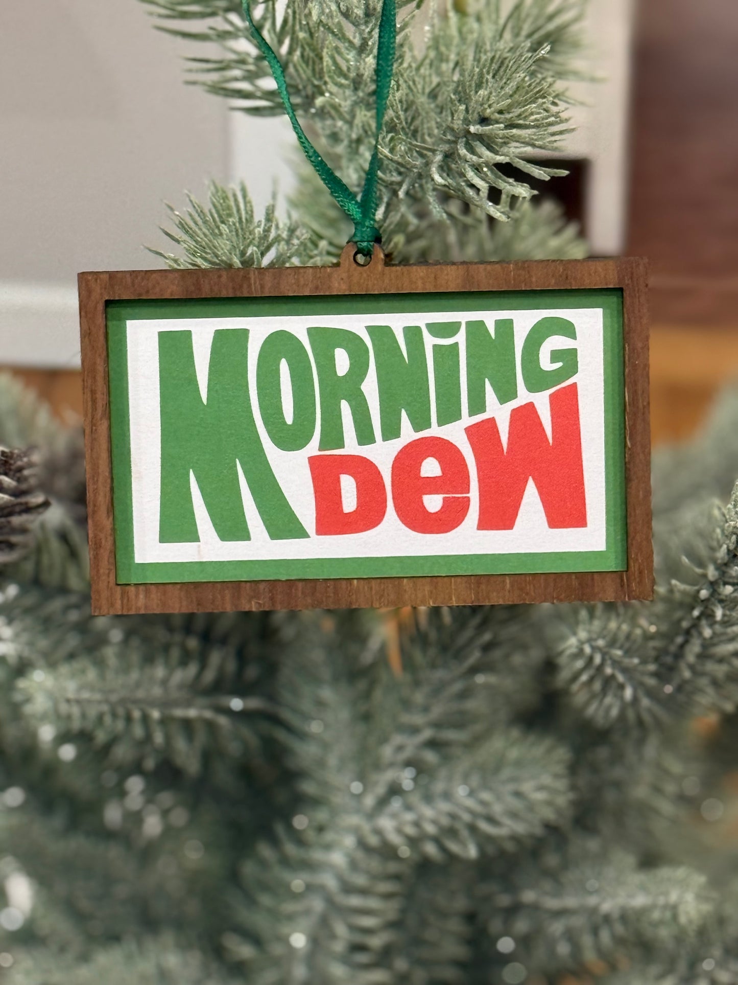 Morning Dew Wood Ornament