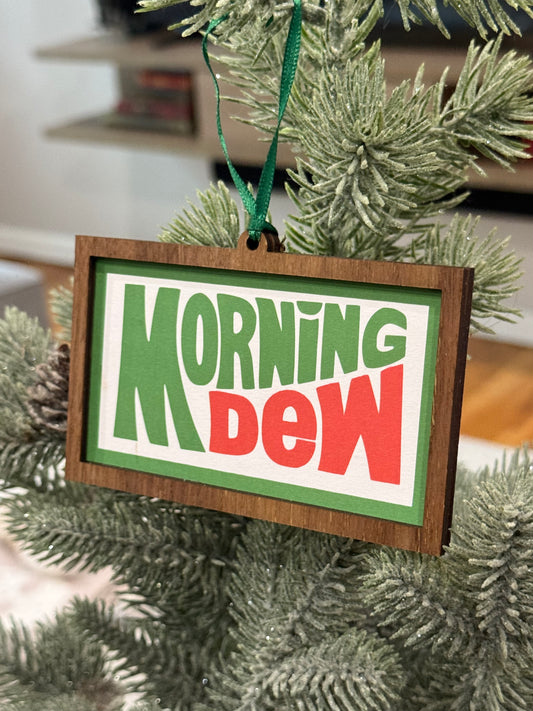 Morning Dew Wood Ornament